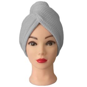 Turban na vlasy vafle, světle šedý