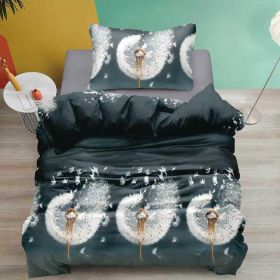 Bavlněné povlečení Pampelišky šedé 140x200, 70x90 cm