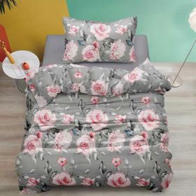 Bavlněné povlečení Růže a Hortenzie 140x200, 70x90 cm