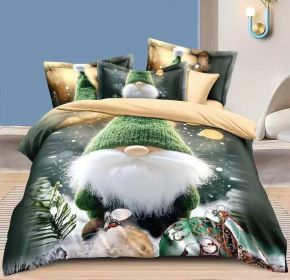 7-dílné vánoční povlečení Skřítek zelený