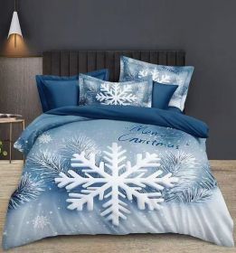 7-dílné vánoční povlečení Merry Christmas modré