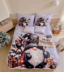 7-dílné vánoční povlečení Skřítek šedý
