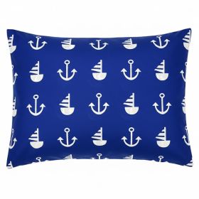Povlak na polštář Modrá kotva 70x90 cm, knoflíky