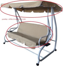 Stříška+podušky k houpačce De Luxe béžová