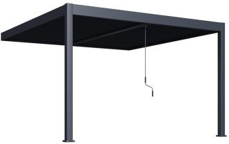Bioklimatická pergola INTRO DUO 4x4 m, hliník - do stěny