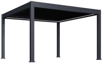 Luxusní ELEKTRICKÁ bioklimatická pergola  PRESTIGE 4x4 m, hliník - volně stojící