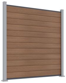 ELEMENT plotový panel WPC 180x180 cm a koncovky - teak