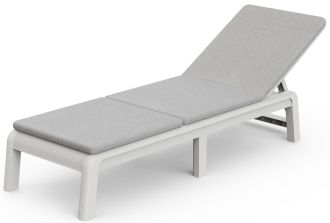 ATLAS (MALLORCA) lehátko s poduškou - bílá/světle šedá