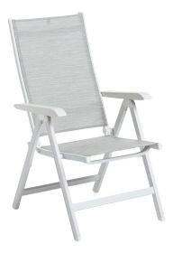 BASIC PLUS polohovací, hliníkové křeslo - bílá/světle šedá