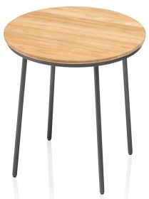 TRIBE stolek o 50 cm - antracit/teak