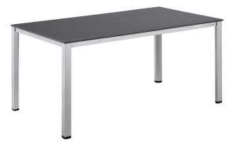 CUBIC/KETTALUX jídelní hliníkový stůl 160x90 cm - stříbrná/antracit
