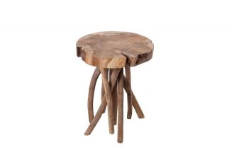 Odkládací stolek ROOT 45 CM masiv teak, II. jakost (A)