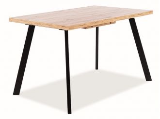 Jídelní stůl rozkládací BRICK 118x80 dub wotan/černá