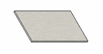 Kuchyňská pracovní deska 20 cm aluminium mat