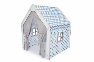 TENT dětský stan na hraní, bílá/modrá