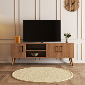 Exxen  TV stolek na nožičkách, dub
