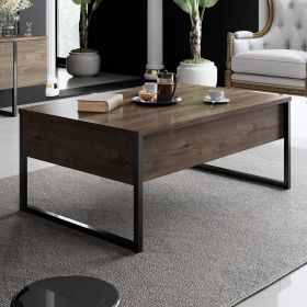 Luxe konferenční stolek, ořech / černá