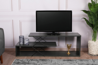 Zigzag stylový TV stolek, antracit