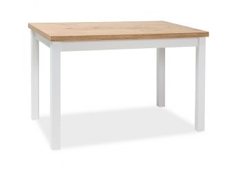 Jídelní stůl ADAM 120x68 dub sonoma/bílá mat