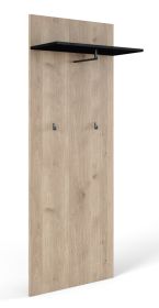 ZEMURA věšákový panel, bílý dub/černá