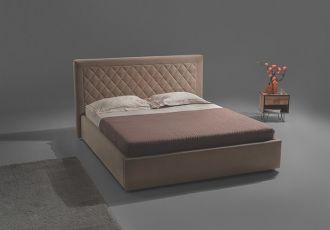 Čalouněná postel 160x200 DAVOLI hnědá