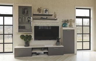Obývací stěna VITO artwood/grafit grey