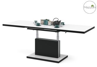 Jídelní/konferenční stůl ASTON 70x120 barva bílá/černá mat