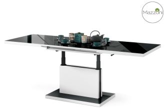 Jídelní/konferenční stůl ASTON 70x120 barva černá lesk/bílá mat