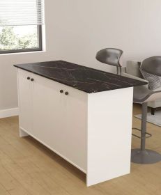 VENTURI kuchyňský ostrůvek s ÚP pod PD, bílá/černý mramor