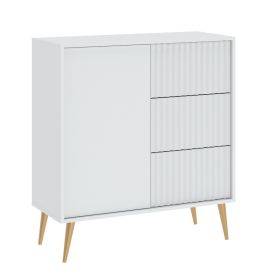 BARCELONA stylová komoda 1D3S, bílá