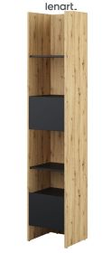 Regál 1D1S 44 cm REBECCA dub artisan/černá