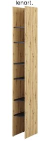 Regál 27 cm REBECCA dub artisan/černá