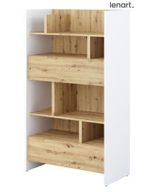 Regál 2S 158 cm REBECCA bílá/dub artisan