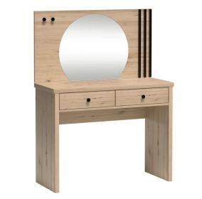 Toaletní stolek 2S se zrcadlem BARBUS dub artisan/černá