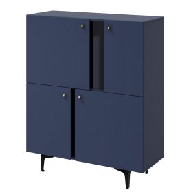 Komoda 4D KARLINO (CS-01), barva tmavě modrá