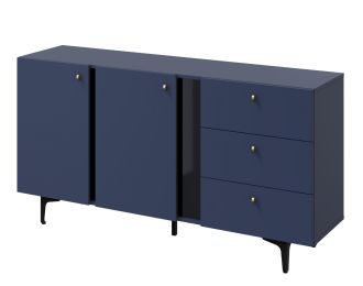 Komoda 2D3S KARLINO (CS-02), barva tmavě modrá