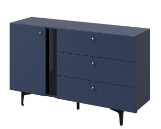 Komoda 1D3S KARLINO (CS-04), barva tmavě modrá