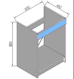 Skříňka na vestavnou troubu FISHER, sonoma/bílá