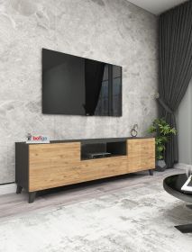 Televizní stolek AMANDA barva antracit/borovice