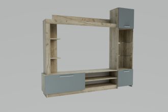 DELUXE obývací sestava, dub Craft šedý/činčila grey