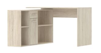 CARROL rohový psací stůl, dub Sonoma