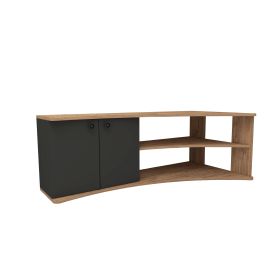 NEMEA rohový TV stolek, borovice Atlantic / antracit