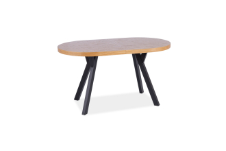 DOMINGO 2 rozkládací stůl, dub/černá