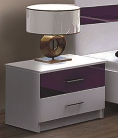 Noční stolek CLEMENTE fialový