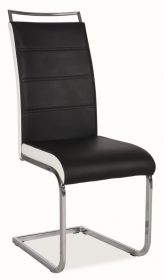 Jídelní čalouněná židle H-441 černá/bílá