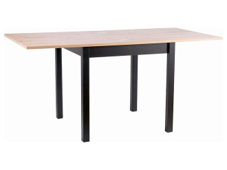 Jídelní stůl FILIPI 80 (160) x 80, barva dub artisan/černá