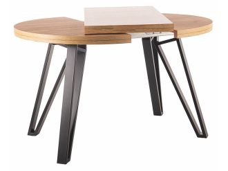 Jídelní stůl rozkládací GALY 100 (100-168), barva dub artisan/černá