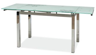 Jídelní stůl GODY 110(170)x74 bílá/chróm