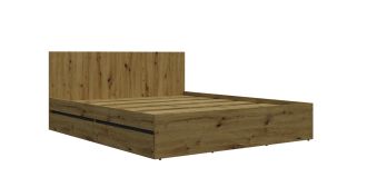 IDEA manželská postel 160, dub Artisan / grafit