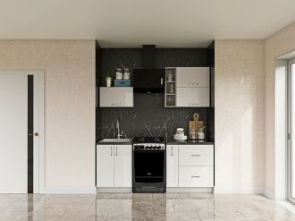 KAISER malá kuchyňská linka 140, bílý lesk